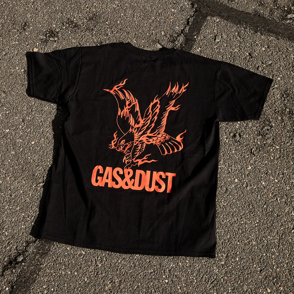 Cami Negra Aguila naranja (XS)